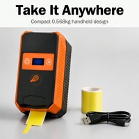 Mini imprimante thermique 203 DPI, imprimante thermique portable de poche, étiqueteuse de poche, papier continu de type T et de type F pour codes-barres et bureau