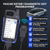 MUCAR KEY581 Araba Anahtarı Programlayıcı, Klonlama İmmobilizer OBD2 Tarayıcı Teşhis Uzaktan Programlama Aracı, Tüm Anahtarlar Kaybolduğunda 9+ Servis Sağlar
