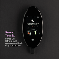 Clé de voiture intelligente personnalisable Keydroid avec alliage d'aluminium, 4 boutons, tout logo et intégration d'application téléphonique