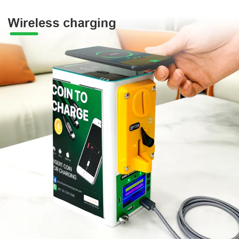 Condivisione noleggio magnetic wireless 20000mAh coin Sharing power bank per smartphone