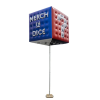 Promotion : Ballon cube gonflable en PVC personnalisé de forme carrée avec logo