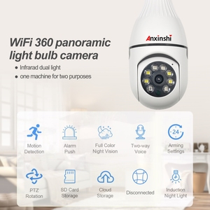 Anxinshi <span class=keywords><strong>Camera</strong></span> Không Dây Thương Hiệu 1080P Wifi Tuya APP E27 Giá Đỡ Đèn <span class=keywords><strong>Camera</strong></span> Ẩn An Ninh Ngoài Trời Cho Gia Đình - Product Image 3