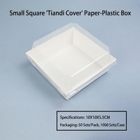 Boîtes en carton carrées avec couvercle et base pour pâtisseries, sandwichs, choux, mousses, mochis et pains à emporter