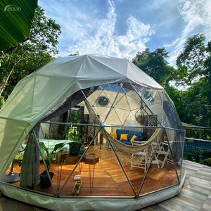Tente moderne à dôme géodésique Glamping de <span class=keywords><strong>6m</strong></span> avec fenêtre panoramique et <span class=keywords><strong>baie</strong></span> en tissu PVC pour hôtel ou villa - Product Image 5