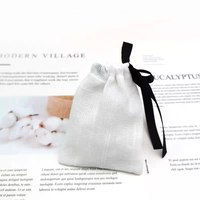 Sac à poussière en toile de coton de luxe, pochette à cordon en velours côtelé, sac en mousseline bio avec logo personnalisé imprimé, pochette cadeau