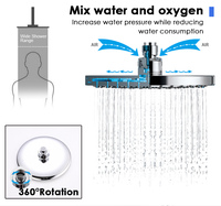 Robinet de douche thermostatique moderne en acier inoxydable KMRY, avec poignée unique, noyau de valve en céramique, motifs de pulvérisation de pluie douce
