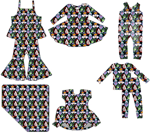 Tutina per Neonati, <span class=keywords><strong>Pigiama</strong></span> in Bambù con Personaggi, Camicia per Bambine, Vestito di Halloween, Pantaloni a Zampa, Set di Abbigliamento per Bambini - Product Image 6