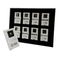 Ensemble de 8 boîtes de présentation pour diamants, plateau en acrylique mat givré, boîte de présentation pour pierres précieuses, boîte de rangement pour bijoux, organisateur d'exposition