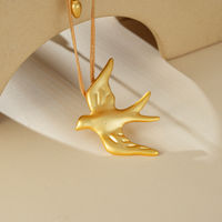 Collier en perles avec pendentif oiseau doré en alliage de cuivre pour femme TANGPEI, bijoux tendance