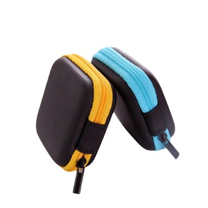 Étui pour écouteurs portables multicolore en PU EVA, velours durable, sac de rangement pour écouteurs avec fermeture éclair, organisateur électronique - Product Image 3