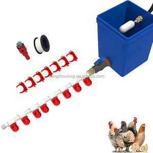 YYB <span class=keywords><strong>DIY</strong></span> tazas de agua colgantes juego pájaro patio trasero aves de corral parrilla bebé pollito juego completo <span class=keywords><strong>bebedero</strong></span> automático de pollo - Product Image 1