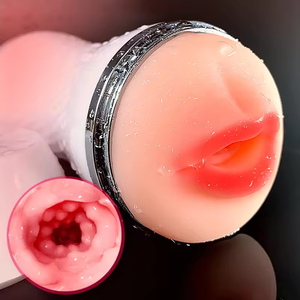 New 2-in-1 Male <b>Masturbation</b> Airplane Cup Double Vibration Realistic Stimulating Touch ABS+TPR Adult Sex Products - Product Image 2