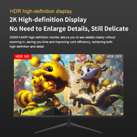 Monitor de 32 Pulgadas, Pantalla Plana 2k, 165/75 Hz, Interfaz Enriquecida, LED, Sin Marco, Sin Bordes, Fabricante OEM, para Juegos