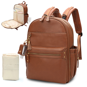 Sac à dos bébé portable Offre Spéciale dernier <span class=keywords><strong>cuir</strong></span> végétalien de grande capacité avec poches isolées pour femmes OEM Skill-screen - Product Image 1