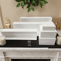 Support de présentation en acrylique blanc simple de haute qualité en gros d'usine, rehausseurs de nourriture pour buffet pour la décoration d'événements de mariage