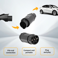 Nouvel adaptateur EV triphasé 22 kW GB/T vers Type 2, convertisseur de charge AC IEC 62196 pour voitures électriques européennes