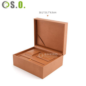 Boîte à bijoux de luxe haut de gamme en velours, étui à montre de qualité supérieure, présentoir cadeau carré, matériaux multiples, boîtes en cuir et en plastique - Product Image 1