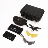 PAZAGUILA Lunettes de protection anti-buée Lunettes de sport de plein air Lunettes de combat tactiques de tir Ensemble de lunettes de protection
