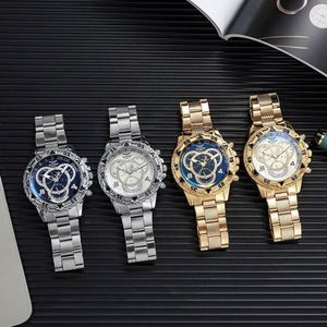Nouvelle montre pour femme, mode et affaires, grand cadran, trois aiguilles, mouvement numérique en alliage, bouton poussoir, fermoir caché, verre bleu XSVO - Product Image 1