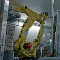 Robot de palettisation robuste FANUC M-410iC/315 PLC & Moteur, 4 axes, charge utile de 315 kg, pour ligne de palettisation automatique en usine alimentaire