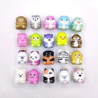 Vente en gros d'usine Mousse PU à croissance lente 20 pièces Jouets anti-stress en forme d'animaux mignons