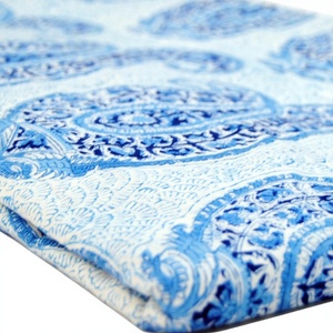 Tela de Algodón Voile Indio Tejida a Mano con Estampado Paisley Blanco para Camisas, Bolsos, Lencería, Cortinas, Fundas de Almohada - Venta al por Mayor - Product Image 5