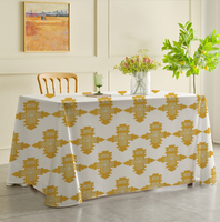 Nappe de table personnalisée avec logo, imperméable, motif croix éthiopienne dorée, pour pique-nique, grande taille
