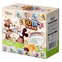 Biscuits en gros de 100g en forme de Mickey, saveurs mélangées chocolat, fraise et lait, collations décontractées pour enfants, thème dessin animé