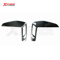 XTREME Cache-ventilations latérales de pare-chocs avant en fibre de carbone sèche, garnitures de prise d'air et enjoliveurs de conduits d'air pour feux antibrouillard pour BMW G20 G21 M340i 330i