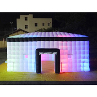 Grande tente de fête gonflable blanche de 28x18 pieds avec éclairage LED pour adultes, événements en plein air, de l'usine Sino Inflatables