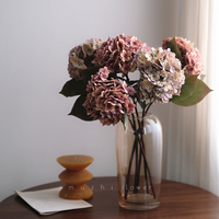 Real Touch Fleurs Artificielles Hortensia Fleurs Soie Fleur Fête De Mariage Bureau Maison Noël Graduation Décor À La Maison