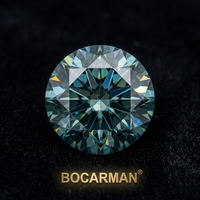 BOCARMAN Vente en gros usine Pierres de moissanite rondes brillantes VVS en vrac 1-6 carats pour sertissage de bijoux, disponibles en formes rondes colorées