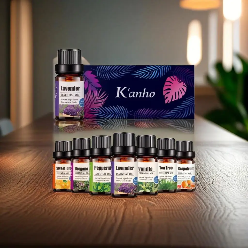 Kanho Pure Organic Therapeutic Grade 10ml Lavendel Rose Zitronen öl Aroma therapie Ätherische Öle Zum Verkauf