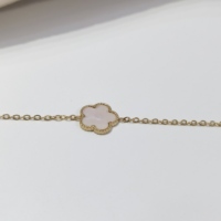 Bracelet à breloques en acier inoxydable fleur coquille d'or pour femme Bracelet en coquille blanche ormeau naturel cadeau de bijoux de mode