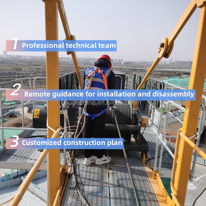 Grúa Torre de <span class=keywords><strong>Segunda</strong></span> <span class=keywords><strong>Mano</strong></span> HUGECRANE, Marca China, Alta Eficiencia, Capacidad de 12 Toneladas, Altura de Elevación de 60m para Construcción - Product Image 5