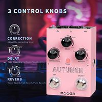 MOOER Autuner Pedal Musik Prosesor Efek Vokal Koreksi Pitch Reverb Delay Gitar Stompbox Mikrofon Amplifier Gitaris