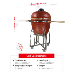 เตาย่าง kamodo 23.5นิ้วเตาถ่านบาร์บีคิวแบบพกพาสำหรับกลางแจ้งครัวสวน - Product Image 2