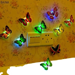 Lámpara de Pared LED con Forma de Mariposa, Luz Nocturna que Cambia de Color, Lámpara de Noche para Dormitorio, Hogar, Jardín, Luces Inteligentes para Animales, Hogar Inteligente - Product Image 1
