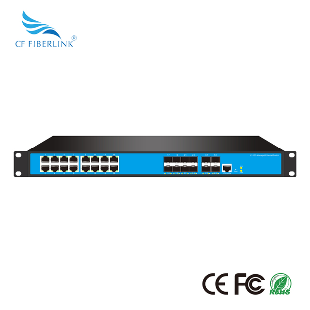 28 Port L3 Electrical Management Network Switch 40000 Mbps Enterprise Level L3 for Projects for Power Grid SNMP QoS