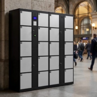 Sistema Inteligente de Almacenamiento de Equipaje con Software de Gestión Remota, Operado con Tarjeta RFID y PIN, Solución de Alquiler de Casilleros de Autoservicio