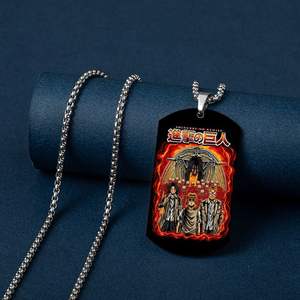 Collar <span class=keywords><strong>de</strong></span> Anime Ataque a <span class=keywords><strong>los</strong></span> <span class=keywords><strong>Titanes</strong></span>, Collar con Colgante <span class=keywords><strong>de</strong></span> Acero Inoxidable <span class=keywords><strong>de</strong></span> Moda, Accesorios <span class=keywords><strong>de</strong></span> Joyería <span class=keywords><strong>de</strong></span> Cómics para Hombres y Mujeres - Product Image 4