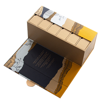 Großhandel Luxus Custom Logo Design Magnetische Doppeltür Lebensmittel Geschenk box Moon Cake Dessert Papier box Verpackung mit 6 Schubladen Boxen