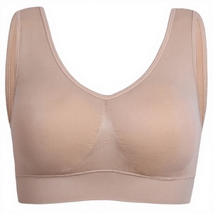 Women Seamless U-Neck Sports Bra Light Support Nylon Yoga <b>Top</b> T-Line Straps Removable Pads Front <b>Sweat</b>-Wicking Gym Activewear - Product Image 2
