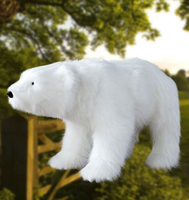 Statue Animée de Noël, Ours Polaire Extérieur Grandeur Nature avec Haut-Parleur Bluetooth, Décoration de Vacances Ours Noir Animal