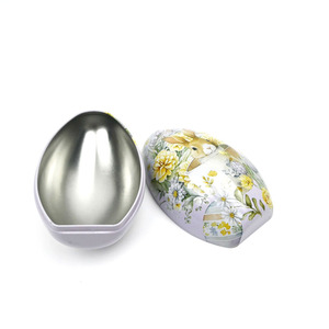 Custom Printed Easter Egg Shaped Tin <b>Box</b> <b>Empty</b> Egg Shape Tinplate Candy Chocolate <b>Gift</b> Can Easter Party Favor Metal Packaging - Product Image 6
