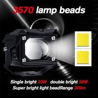 Phares à LED de 3 pouces avec lentille laser, projecteur LED, phares antibrouillard LED bicolores 12V, éclairage LED 4x4 pour moto