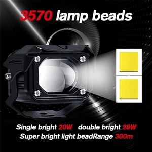 Phares à LED de 3 pouces avec lentille laser, projecteur LED, phares antibrouillard LED bicolores 12V, éclairage LED 4x4 pour moto - Product Image 4
