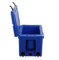 Glacière à roulettes rotomoulée 75qt, durable, étanche, portable, pour le stockage alimentaire, moderne, écologique, avec isolation thermique, pour glace sèche et bocaux en PE