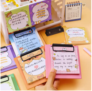 Novedades Tablero de dibujos animados Clip Sticky <span class=keywords><strong>Notes</strong></span> Pad lindo estacionario Student Memo Kawaii Sticky <span class=keywords><strong>Notes</strong></span> papeleria suministros de oficina - Product Image 5