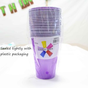 Tasse en plastique jetable de couleur unie tasse de bière de tennis de table tasse de partie de jeu de bière - Product Image 6
